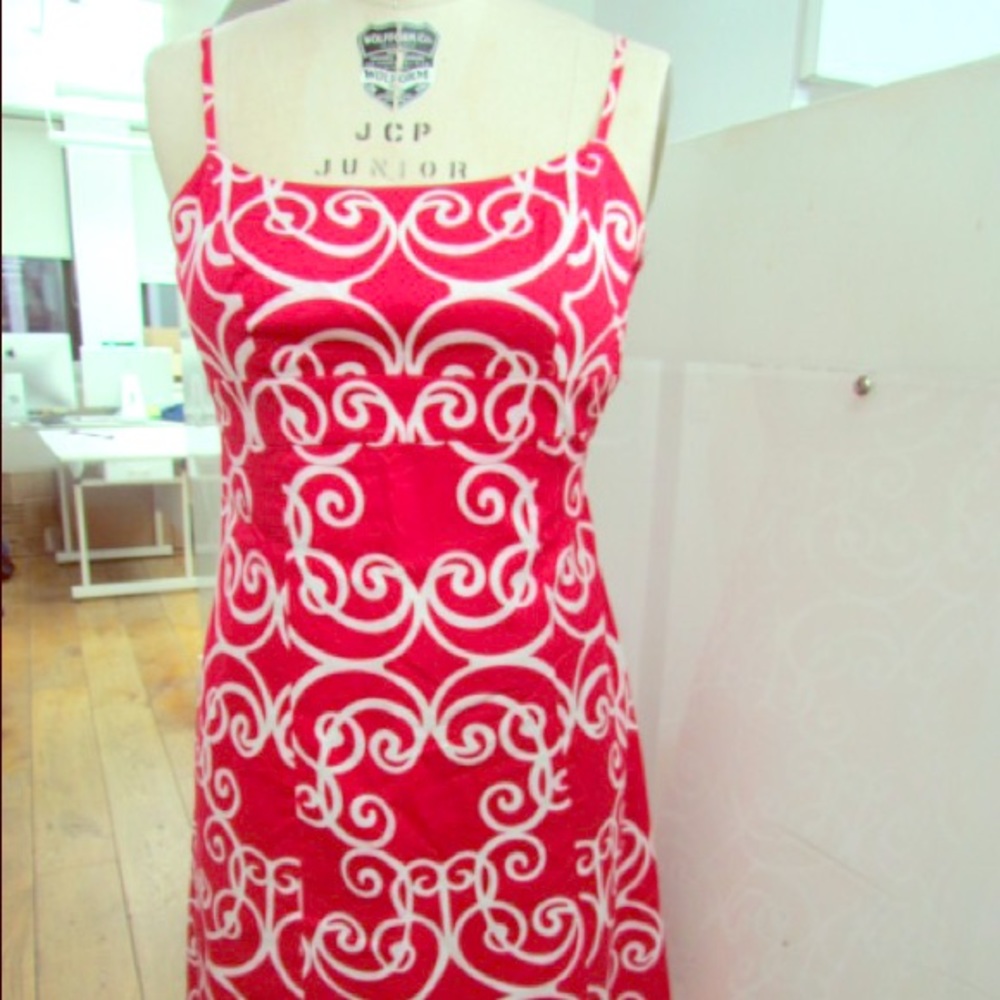 Ann Taylor Spaghetti Strap Printed Dress