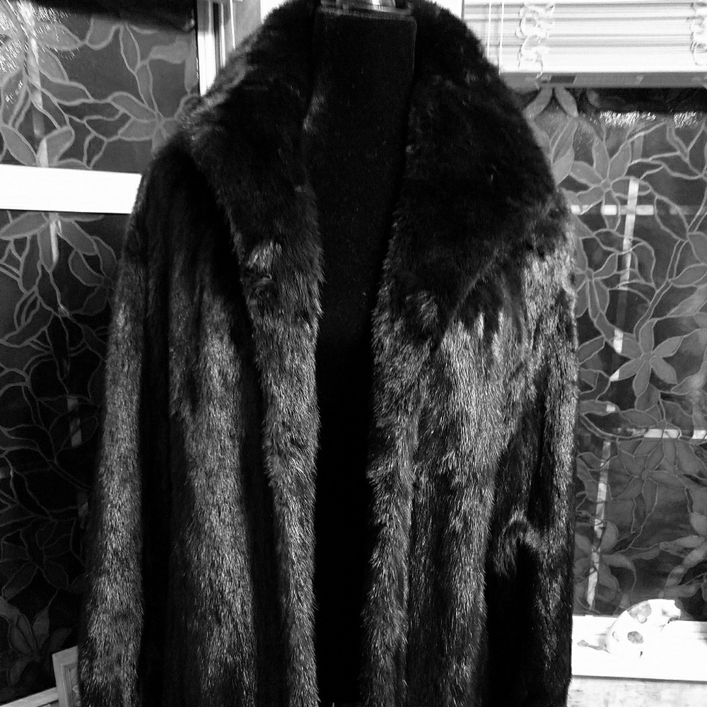 BLACK MINK COAT