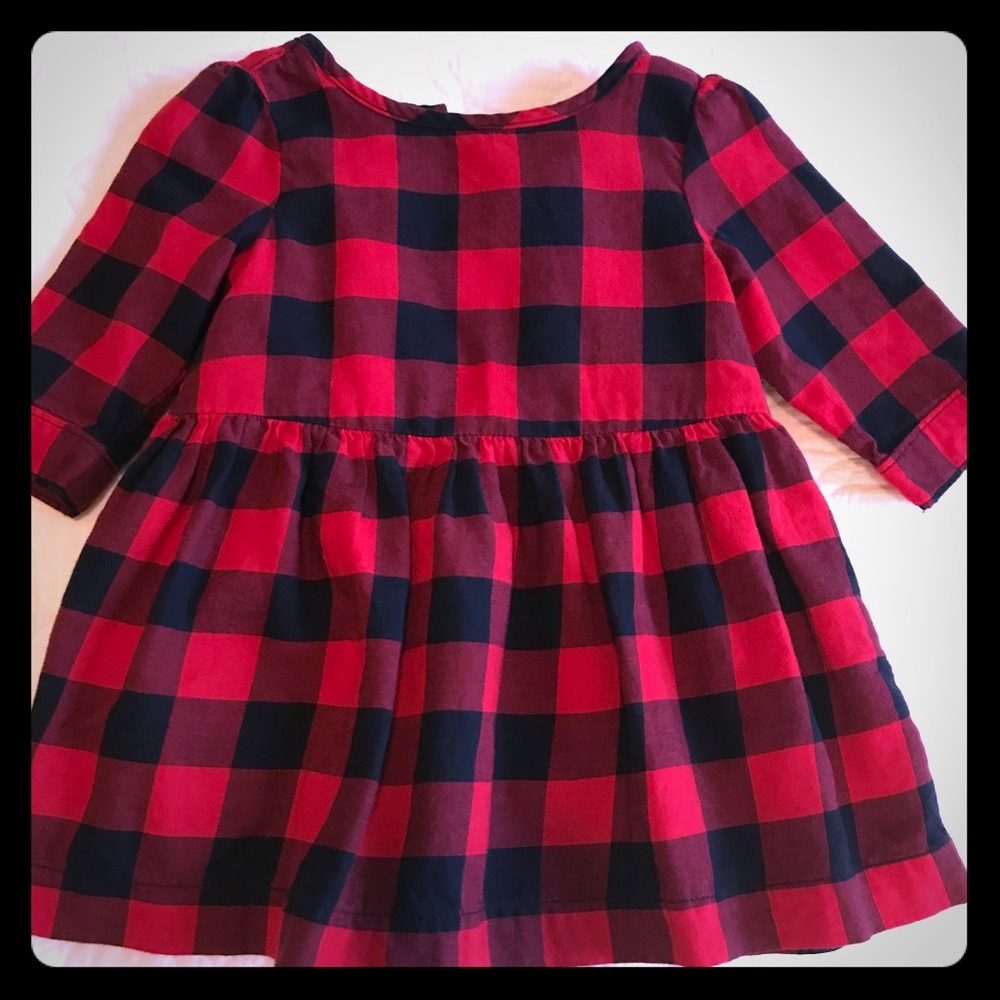 Adorable buffalo check dress from baby Gap.
