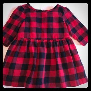 Adorable buffalo check dress from baby Gap.