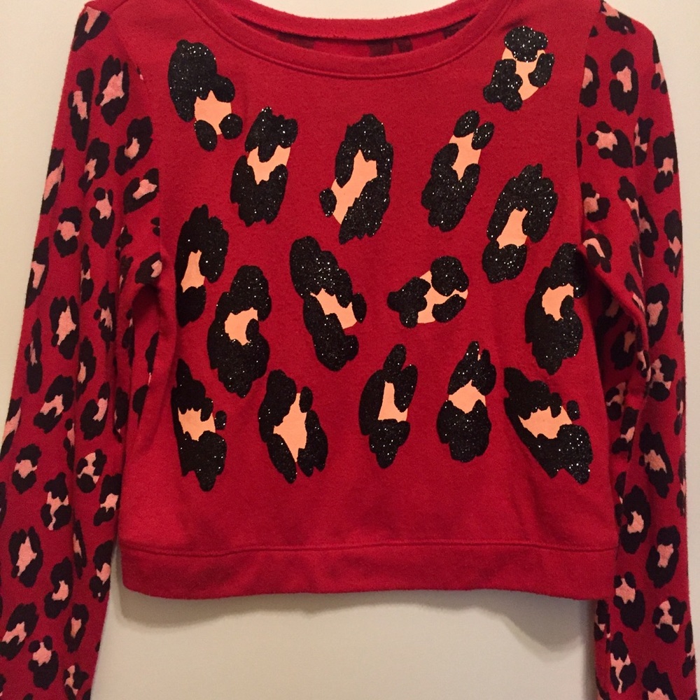 Justice cheethah/leopard top