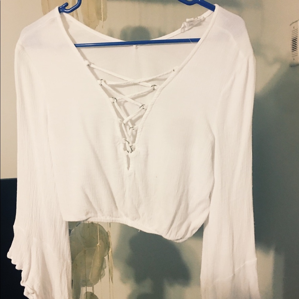 White crop top