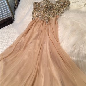 Peach tube gown