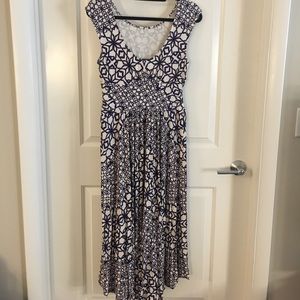 Geometric print midi dress