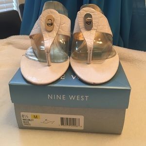 White Nine West Sandals