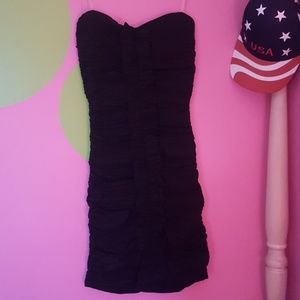 Little black strapless dress