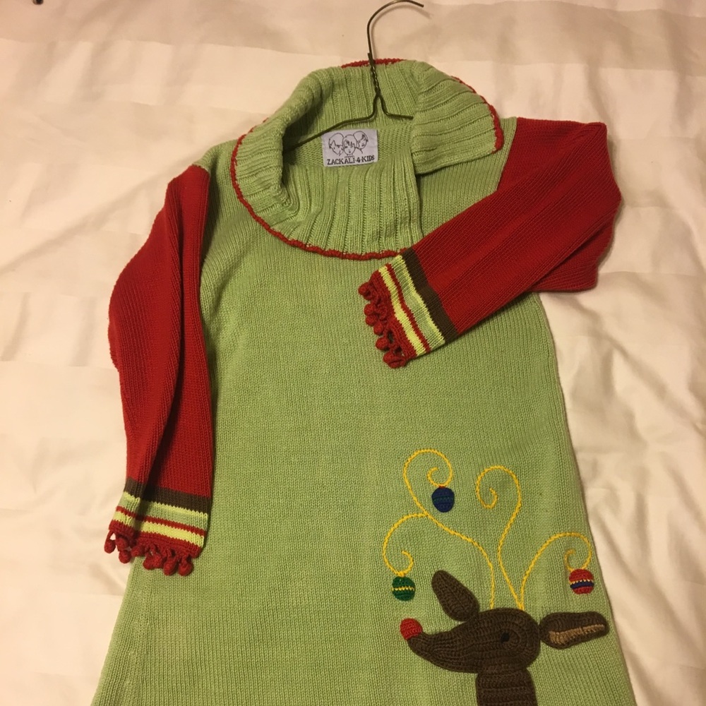 Christmas sweater dress 5t