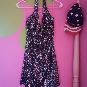 Sparkly black and silver dress
