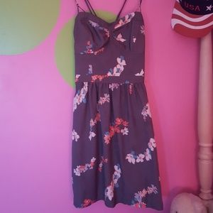 American eagle gray and floral dress