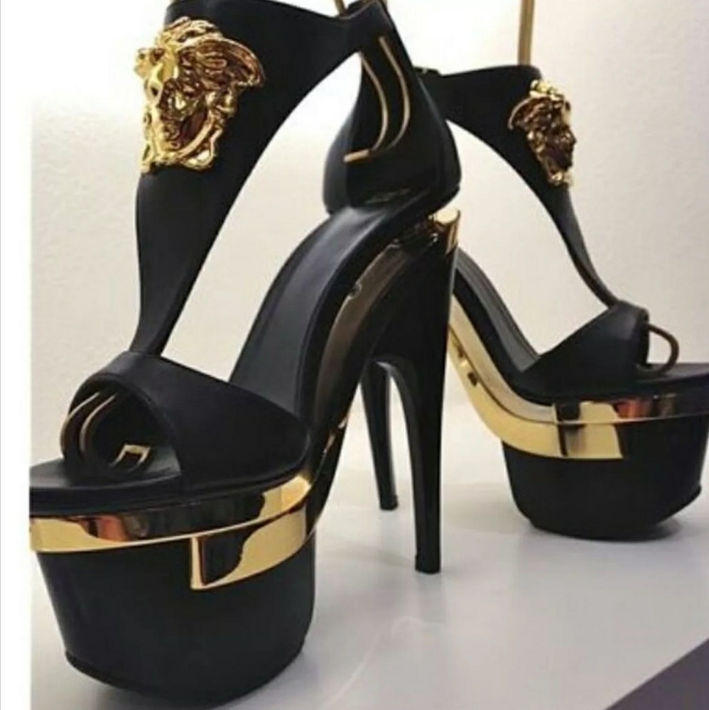 Versace sculpted platform sandal
