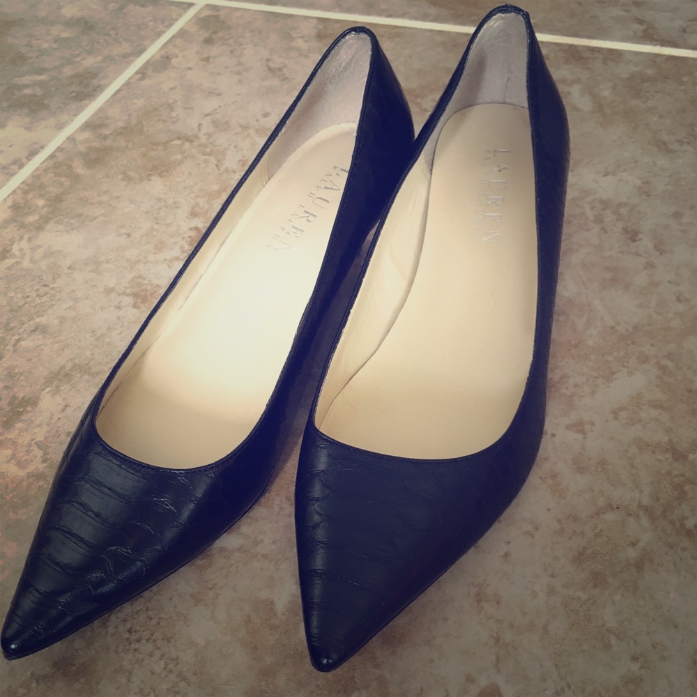 Black Ralph Lauren Kitten Heels