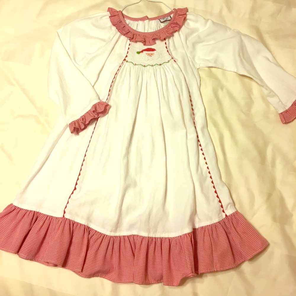Shrimp N Grits smocked Christmas dress