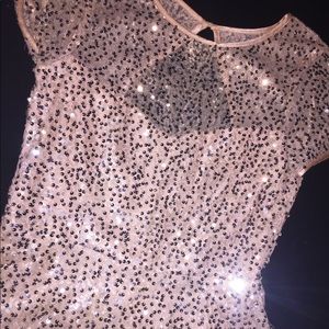 Baby pink sequin dress