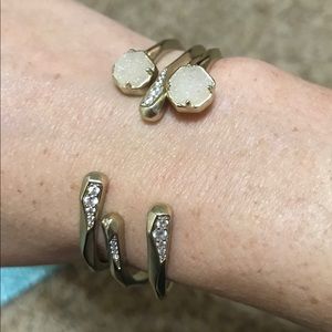 Blake Bangle Set Like New Gold Drusy