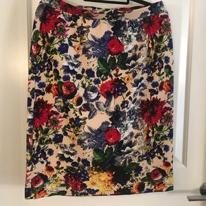 Floral pencil skirt