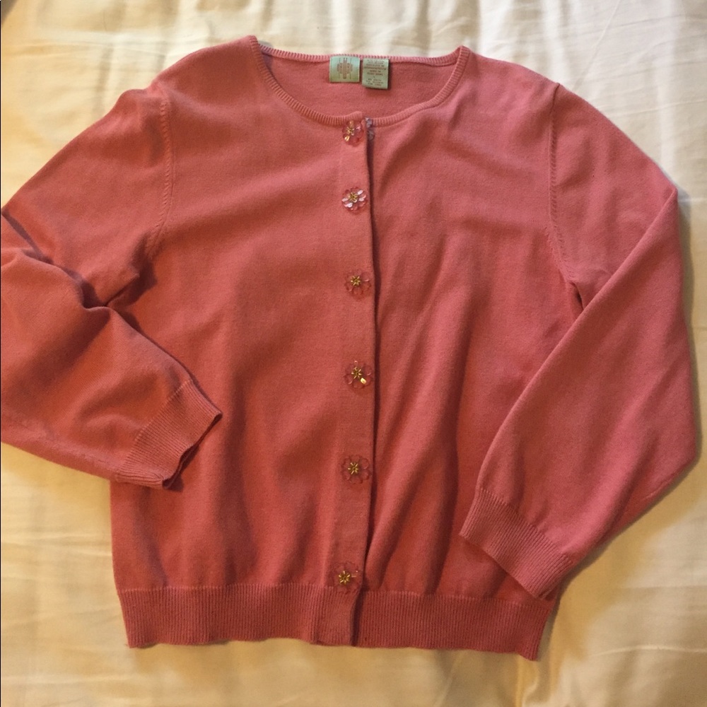 Vintage embellished mauve cardigan