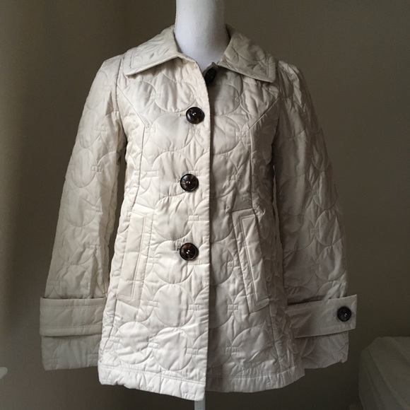 Laundry by Design Jackets & Blazers - Laundry by Design Ecru Quilted Jacket XS