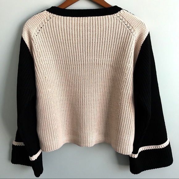 Topshop Contrast Back Sweater - Picture 2 of 8