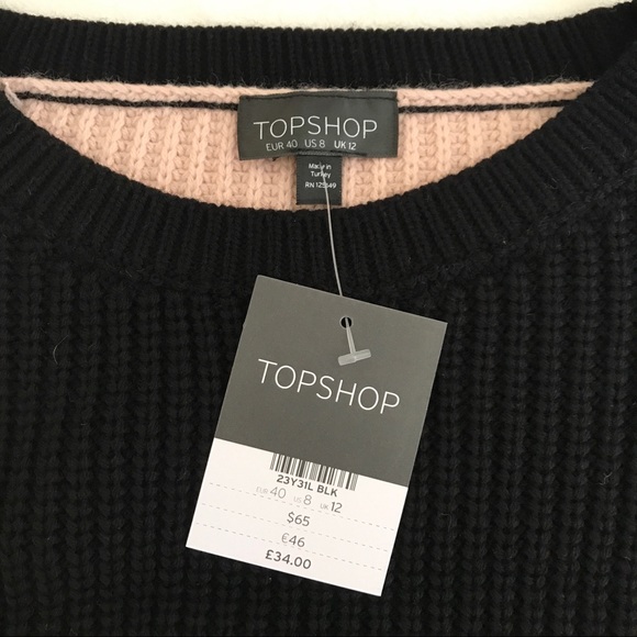 Topshop Contrast Back Sweater - Picture 6 of 8