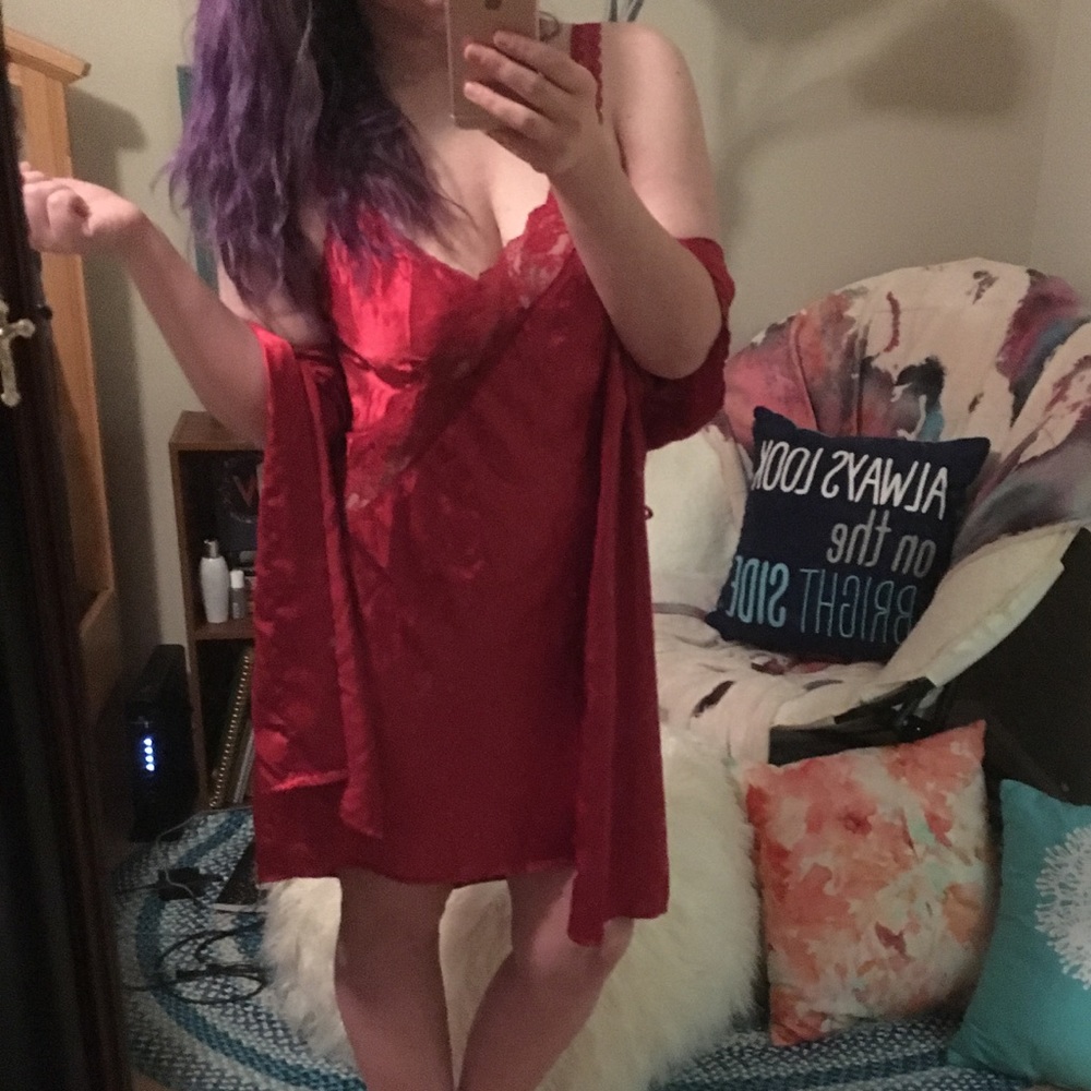 Pinx chemise and matching robe
