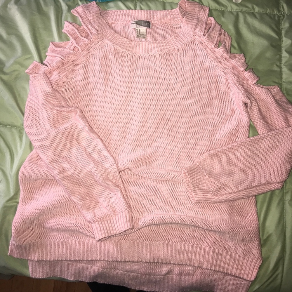 Cold shoulder sweater