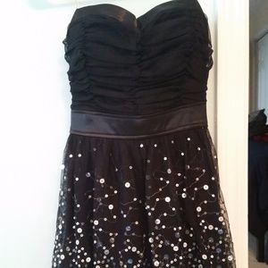 MyMichelle black sequin strapless dress 9