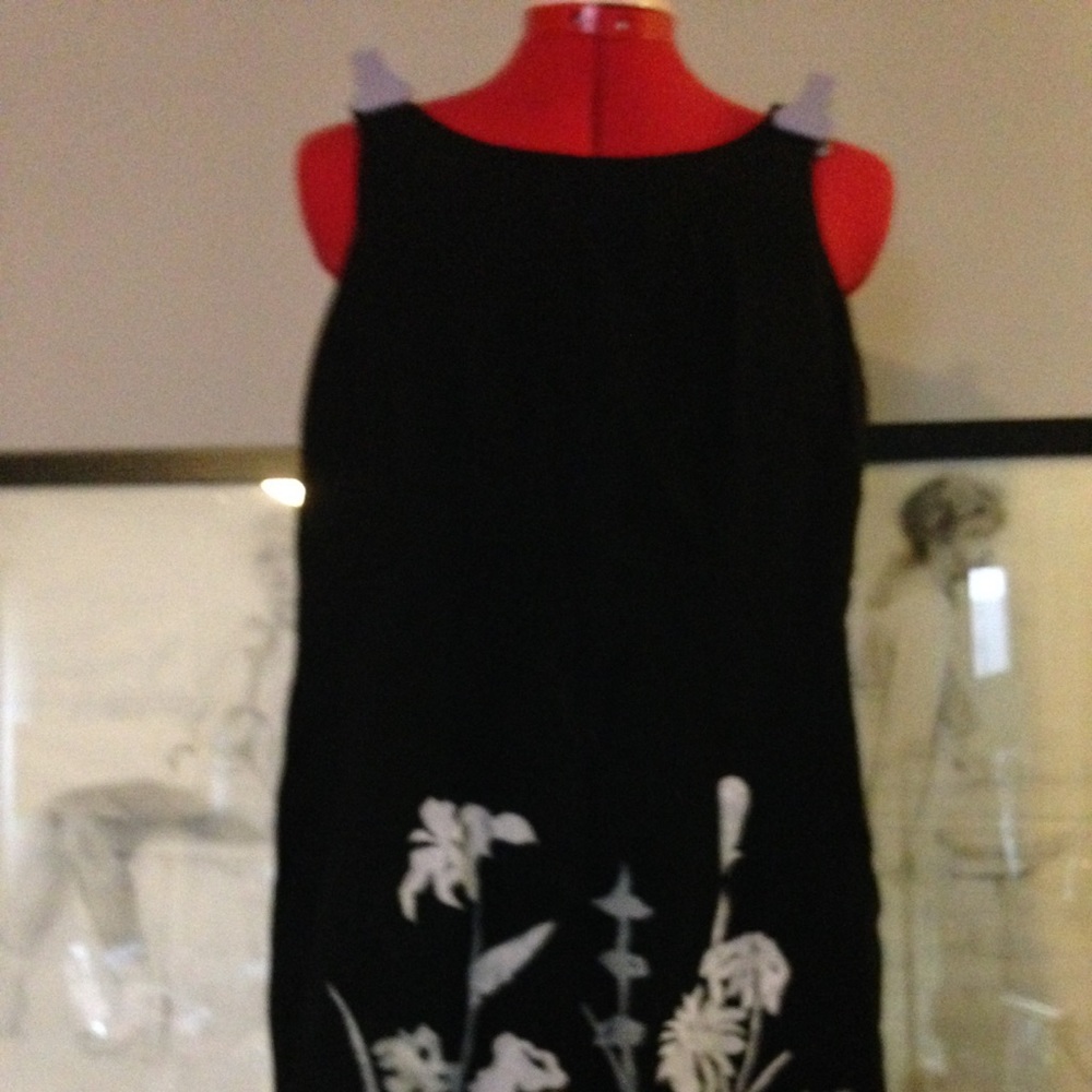 Little black dress with flowers