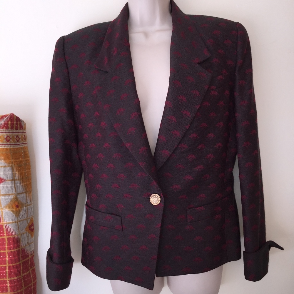 Albert Nipon Patterned Wool Jacket/Lined - image 6