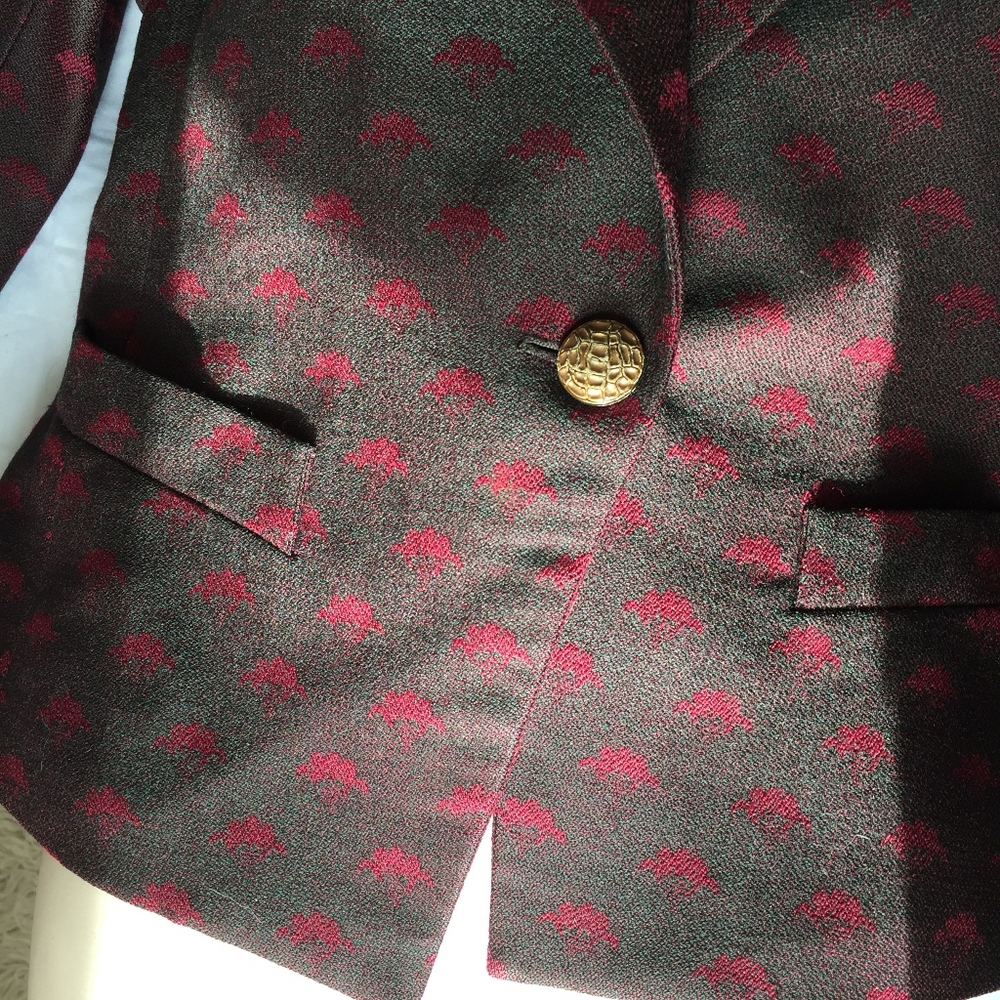Albert Nipon Patterned Wool Jacket/Lined - image 4