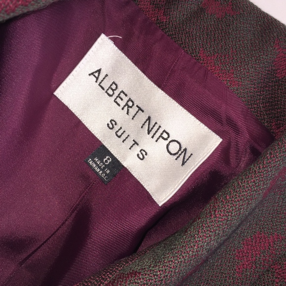 ALBERT NIPON patterned wool jacket/lined - Picture 5 of 8