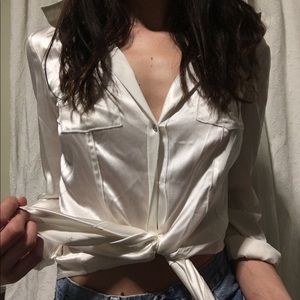 White House Black Market Silk Blouse