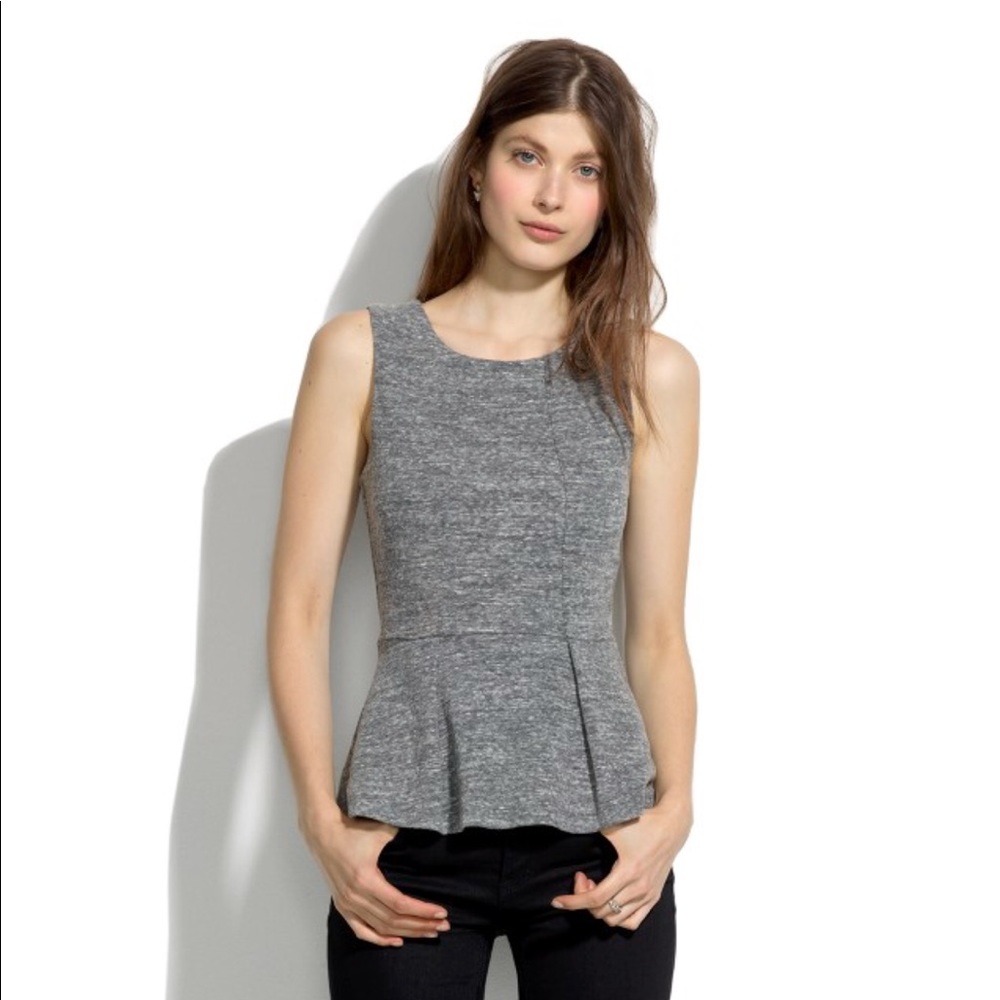 🌵Madewell gray peplum. Size small