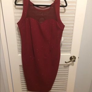 (BRAND NEW) Red Glittery fitted dress