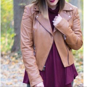 Express Genuine Leather Moto Jacket