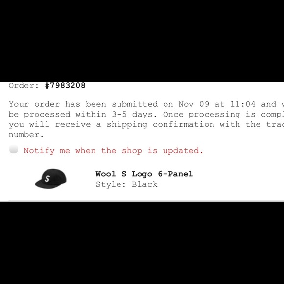Supreme wool s logo 6-panel