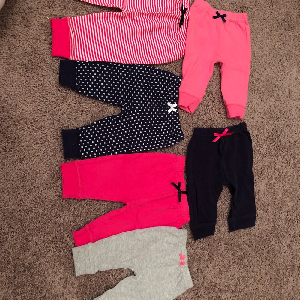 SOLD❤️Lot of baby girl pants 0-3 months