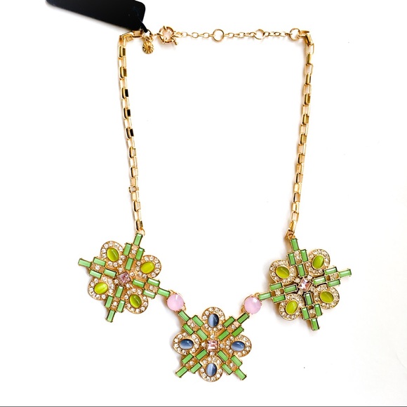 J. Crew Jewelry - Jcrew green floral statement necklace