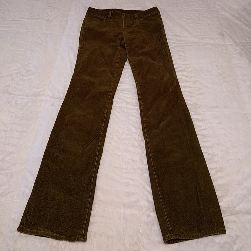 JCrew olive-colored corduroys