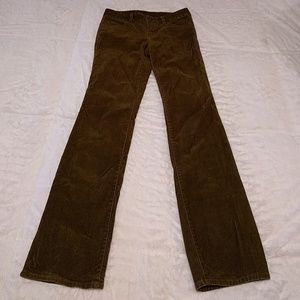 JCrew olive-colored corduroys