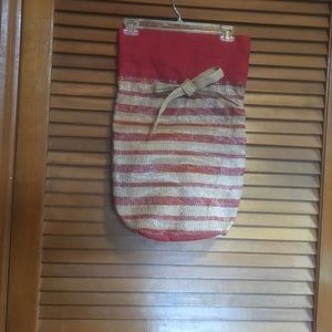 Tan/Red Stripe Bag
