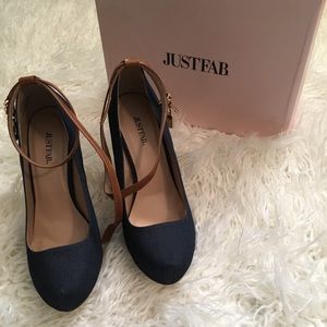 Just fab Denim Mary Jane Pumps