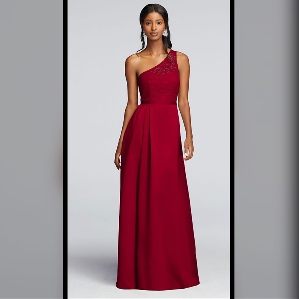 Long Illusion Lace & Satin Dress
