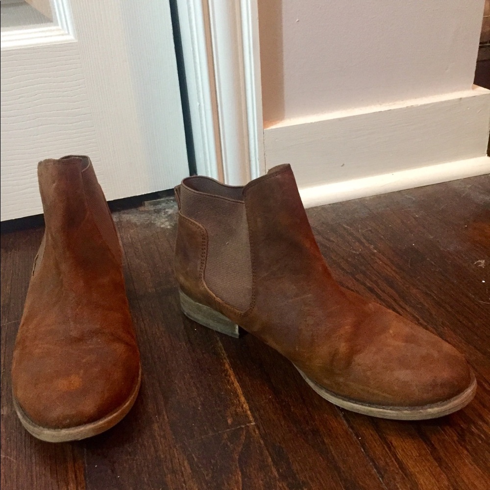 Franco Sarto brown leather booties