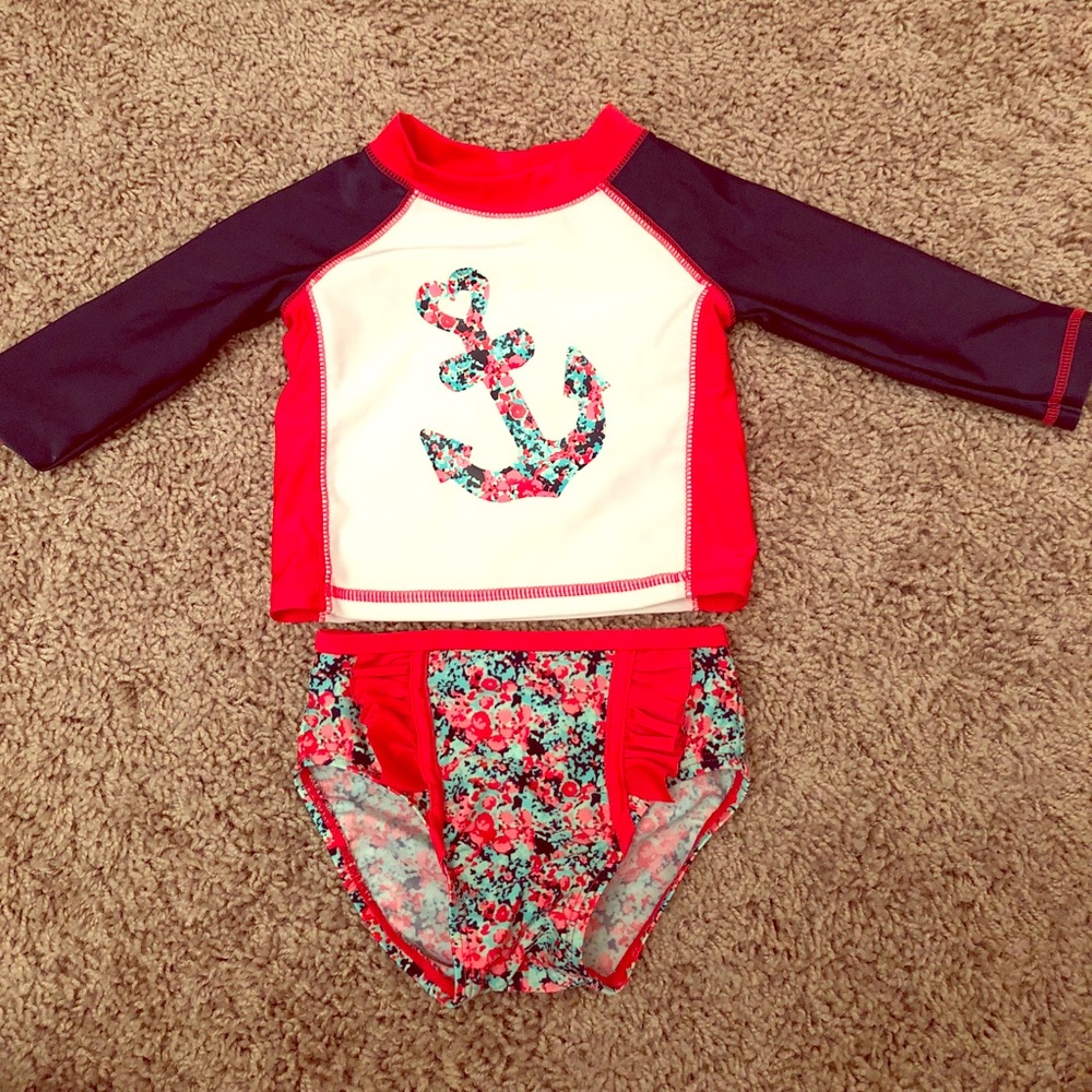 6-9 month nautical swim suit
