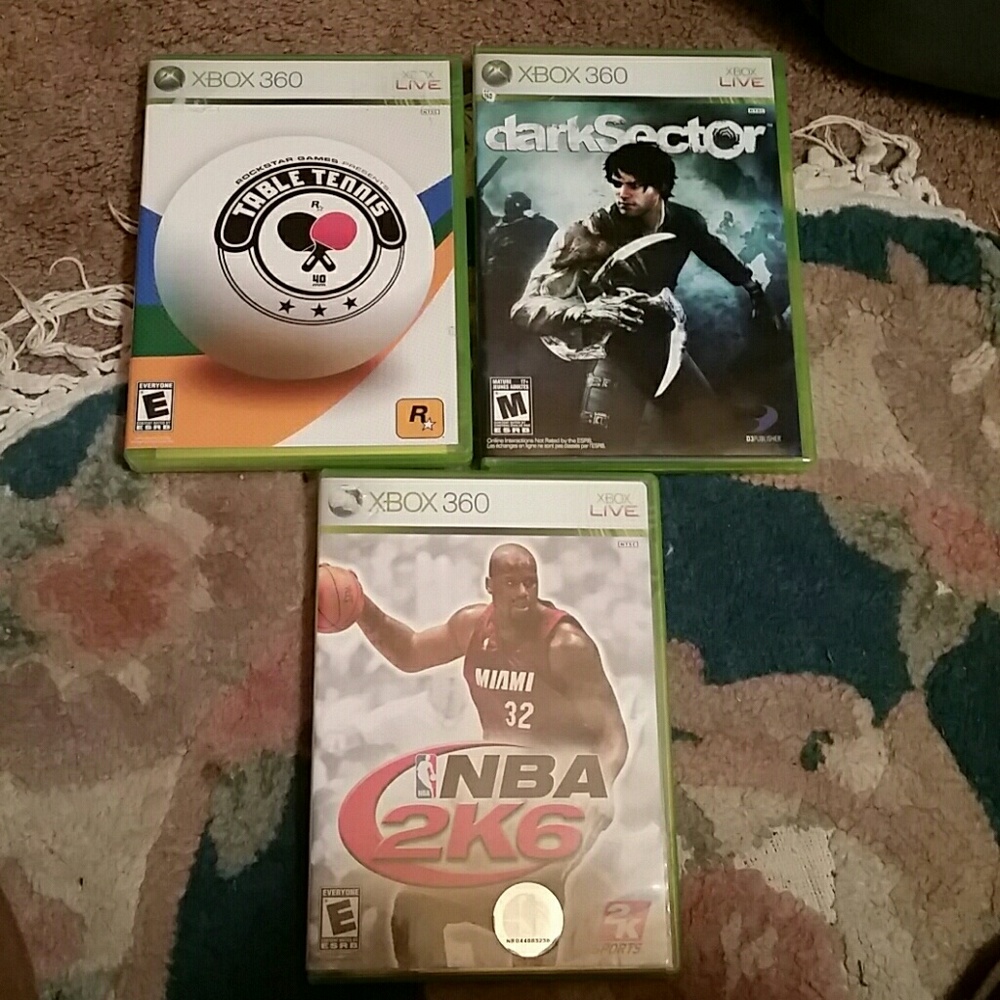 Three different Xbox games