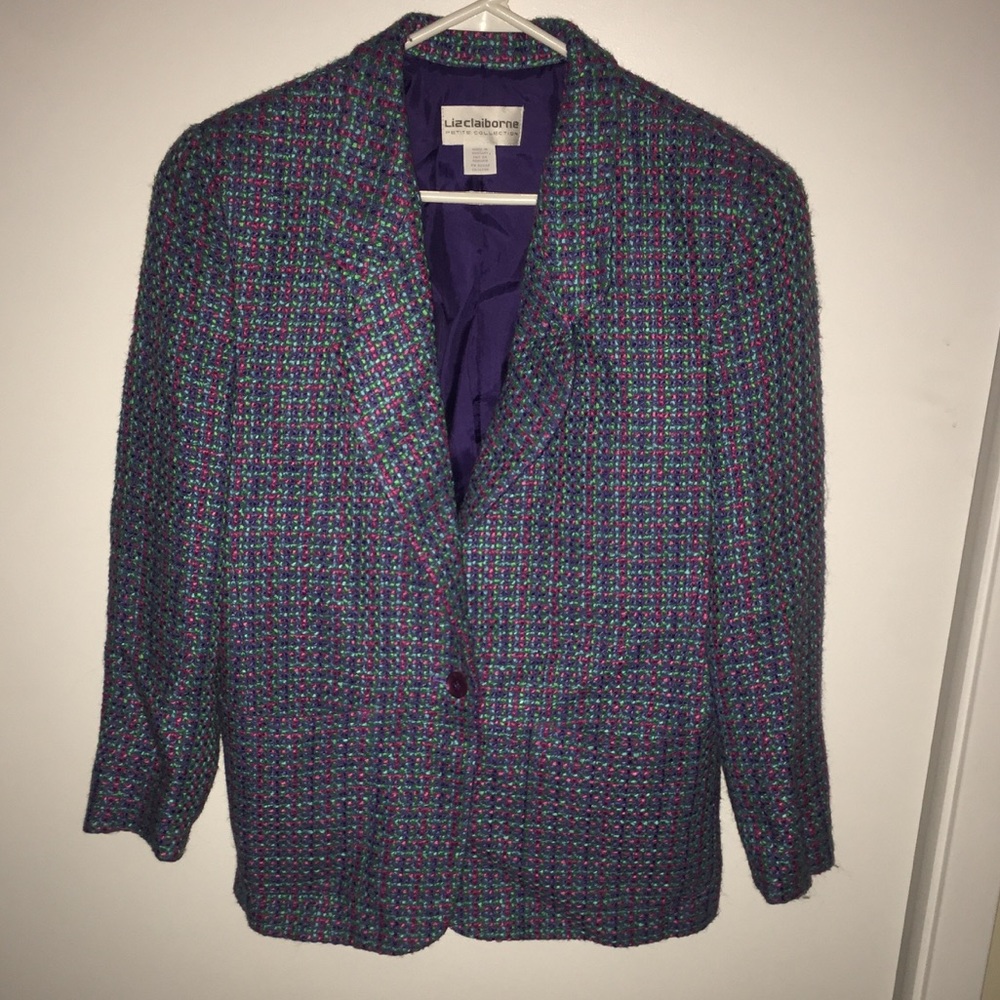 Vintage Liz Claiborne Multi-color Tweed petite 10 - Picture 8 of 8