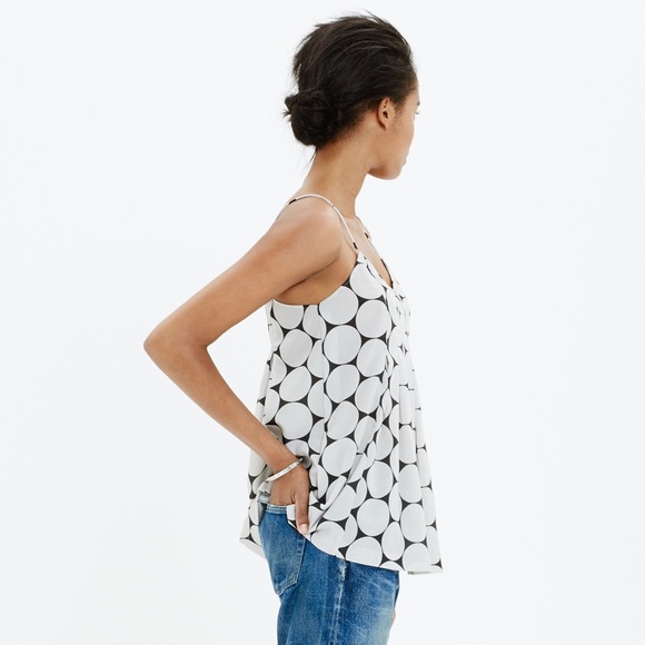 NWOT: Madewell Pleated Cami in Circledot - Picture 2 of 8
