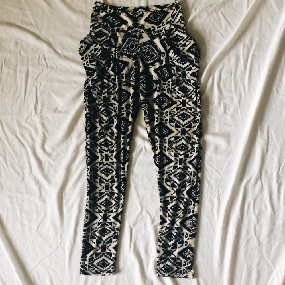 Black and White Boho Pants