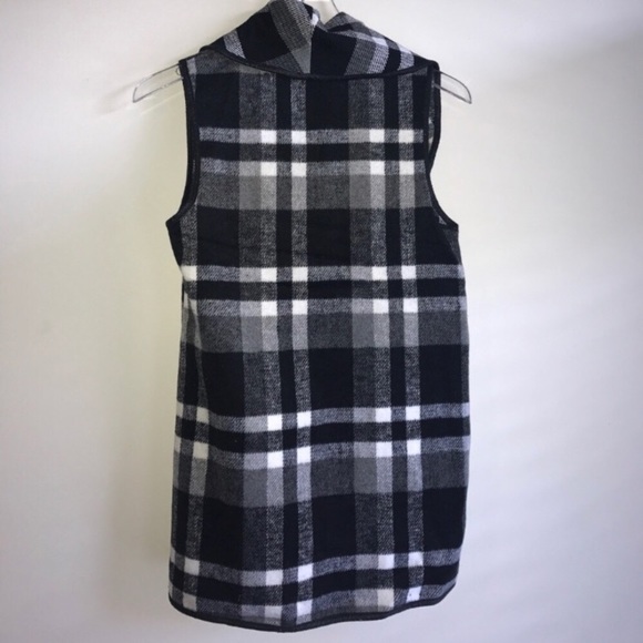 HP 🎉 Plaid Vest with Pockets Drape Cardigan - Picture 6 of 8