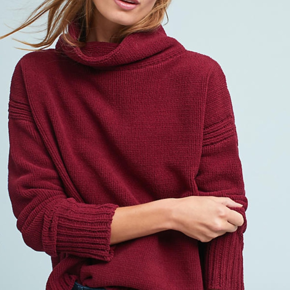 Chenille Mock Neck Pullover
